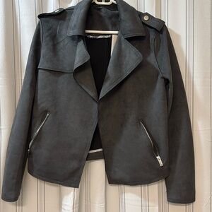 Tahari faux leather jacket